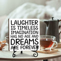 Funny Desk Decor Laughter is Timeless Sign Home Office 5x5 Inches by Deal US