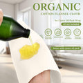 Tingjoo Organic Cotton Flannel Castor Oil Wrap 24 Pcs 15x13 Unbleached by Deal US