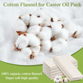 Tingjoo Organic Cotton Flannel Castor Oil Wrap 24 Pcs 15x13 Unbleached by Deal US