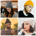 ZOORON Acrylic Knit Cuffed Beanie Hat Unisex Dark Green by Deal US