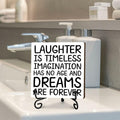 Funny Desk Decor Laughter is Timeless Sign Home Office 5x5 Inches by Deal US
