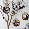 Terrifying Skull Christmas Ornament Stained Glass Holiday Decoration by Deal US