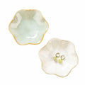 2PCS Lotus Leaf Ring Holder Dish Ceramic Trinket Tray White Light Green by Deal US