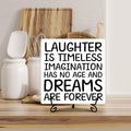 Funny Desk Decor Laughter is Timeless Sign Home Office 5x5 Inches by Deal US
