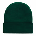 ZOORON Acrylic Knit Cuffed Beanie Hat Unisex Dark Green by Deal US
