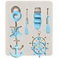 YANQINMS Silicone Rudder Anchor Sea Oar Fondant Mold for Cake Decorating by Deal US