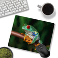Personalized Rectangular Gaming Mouse Pad Oil Painting Frog Natural Rubber by Deal US