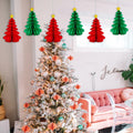 Christmas Tree Honeycomb Paper Pendant Decorations 4 pcs Hanging Ornaments by Deal US