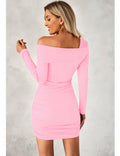 luvamia Womens One Shoulder Ruched Bodycon Dress Pink XL Size 16-18 by Deal US