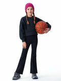all about pants Kids' Activewear Leggings Girls' Yoga Pants Black 4 T by Deal US