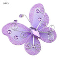 Yosoo Health Gear Wire Mesh Glitter Butterflies 24Pcs Sheer Wedding Decor by Deal US