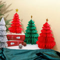 Christmas Tree Honeycomb Paper Pendant Decorations 4 pcs Hanging Ornaments by Deal US