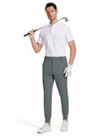 SERAMY Men's Golf Joggers Slim Fit Stretch Pants 5 Pockets Ink Gray Size XXL by Deal US