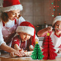 Christmas Tree Honeycomb Paper Pendant Decorations 4 pcs Hanging Ornaments by Deal US