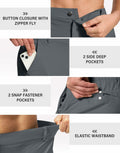SERAMY Men's Golf Joggers Slim Fit Stretch Pants 5 Pockets Ink Gray Size XXL by Deal US