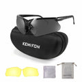 KEMIFON Shooting Safety Glasses Anti Fog Tactical Ballistic Grey Yellow Lenses by Deal US