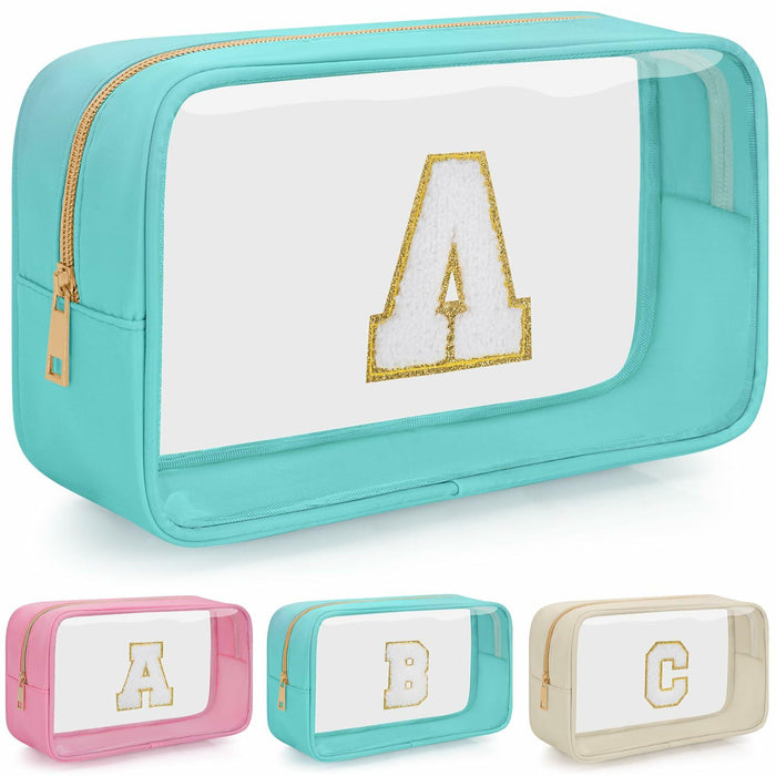 WELIDAY Personalized Initial Letter Makeup Bag V Green by Deal US