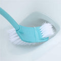 [Like New] Simple Toilet Brush Double Sided Clean Brush with Long Holder Green 1pc by Deal US