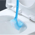 [Like New] Simple Toilet Brush Double Sided Clean Brush with Long Holder Green 1pc by Deal US