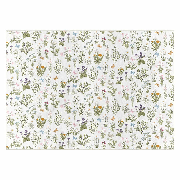 Artoid Mode Wild Floral Antique Herbs Area Rug Home Decor 5x7 Feet by Deal US