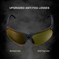 KEMIFON Shooting Safety Glasses Anti Fog Tactical Ballistic Grey Yellow Lenses by Deal US