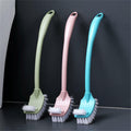 [Like New] Simple Toilet Brush Double Sided Clean Brush with Long Holder Green 1pc by Deal US