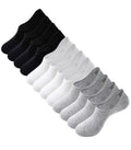 Breslatte No Show Socks Womens Men Soft Cotton Nonslip 6pairs Black Grey White S by Deal US