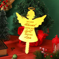 Gerrii Angel Christmas Tree Topper Praying Gold Acrylic Xmas Decor by Deal US