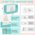 WELIDAY Personalized Initial Letter Makeup Bag V Green by Deal US