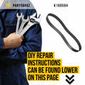 PartsBroz K061360 Micro-V Serpentine Drive Belt Compatible with Gates Black by Deal US