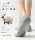Breslatte No Show Socks Womens Men Soft Cotton Nonslip 6pairs Black Grey White S by Deal US