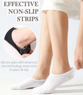 Breslatte No Show Socks Womens Men Soft Cotton Nonslip 6pairs Black Grey White S by Deal US
