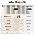 Zeerobee Adjustable Curtain Rod 66-120in Dark Grey Heavy Duty 1 Inch by Deal US