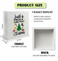 Absnfatu Christmas Wooden Box Sign Just a Girl Who Loves Christmas 5x5 Inch by Deal US