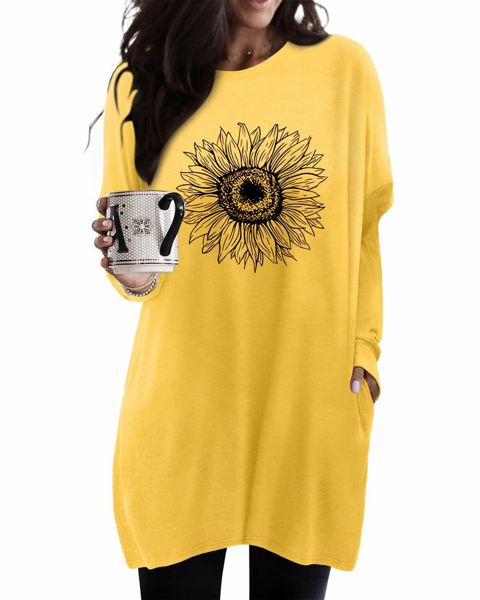 KISSMODA Womens Fall Long Sleeve Tunic Top with Pockets Size M by Deal US
