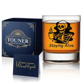 TOUNER Staying Alive Skull Whiskey Glass Clear 10oz Halloween Barware by Deal US
