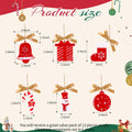 OAOLEER 12 Pack Acrylic Christmas Tree Ornaments Snowman Santa Crafts by Deal US