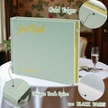 4 in 1 Wedding Guest Book Linen Cover with Pen, Sign Card & Stickers White by Deal US