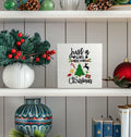 Absnfatu Christmas Wooden Box Sign Just a Girl Who Loves Christmas 5x5 Inch by Deal US