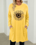 KISSMODA Womens Fall Long Sleeve Tunic Top with Pockets Size M by Deal US