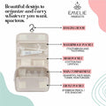 Toiletry Bag Travel Organizer with Hanging Hook Large Water-Resistant by Deal US