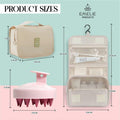 Toiletry Bag Travel Organizer with Hanging Hook Large Water-Resistant by Deal US