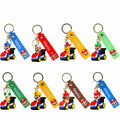 Laghtin Super Bros Keychains 8Pcs Cartoon Movie Character Multicolor by Deal US
