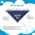 Dog Birthday Party Hats Bandana Double Layer Fabric Large Blue Size L by Deal US