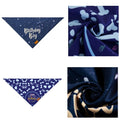 Dog Birthday Party Hats Bandana Double Layer Fabric Large Blue Size L by Deal US