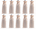 Viamto Burlap Wine Bags Drawstring Lining Beige 15x35cm 10pcs by Deal US