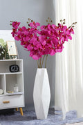 ICBOX 38 Inch Purple Artificial Orchids 6 PCS Faux Velvet Flowers Stem by Deal US