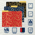 Better Office Decorative File Folders Letter Size 18 Pack Red Black Blue by Deal US