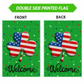 ZAEW St. Patrick's Day Shamrocks Garden Flag 12x18 Inch Green Double Sided by Deal US