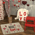 GAGEC Valentines Day Door Mat Hello Love Hearts Decorative 17x27 Inch by Deal US